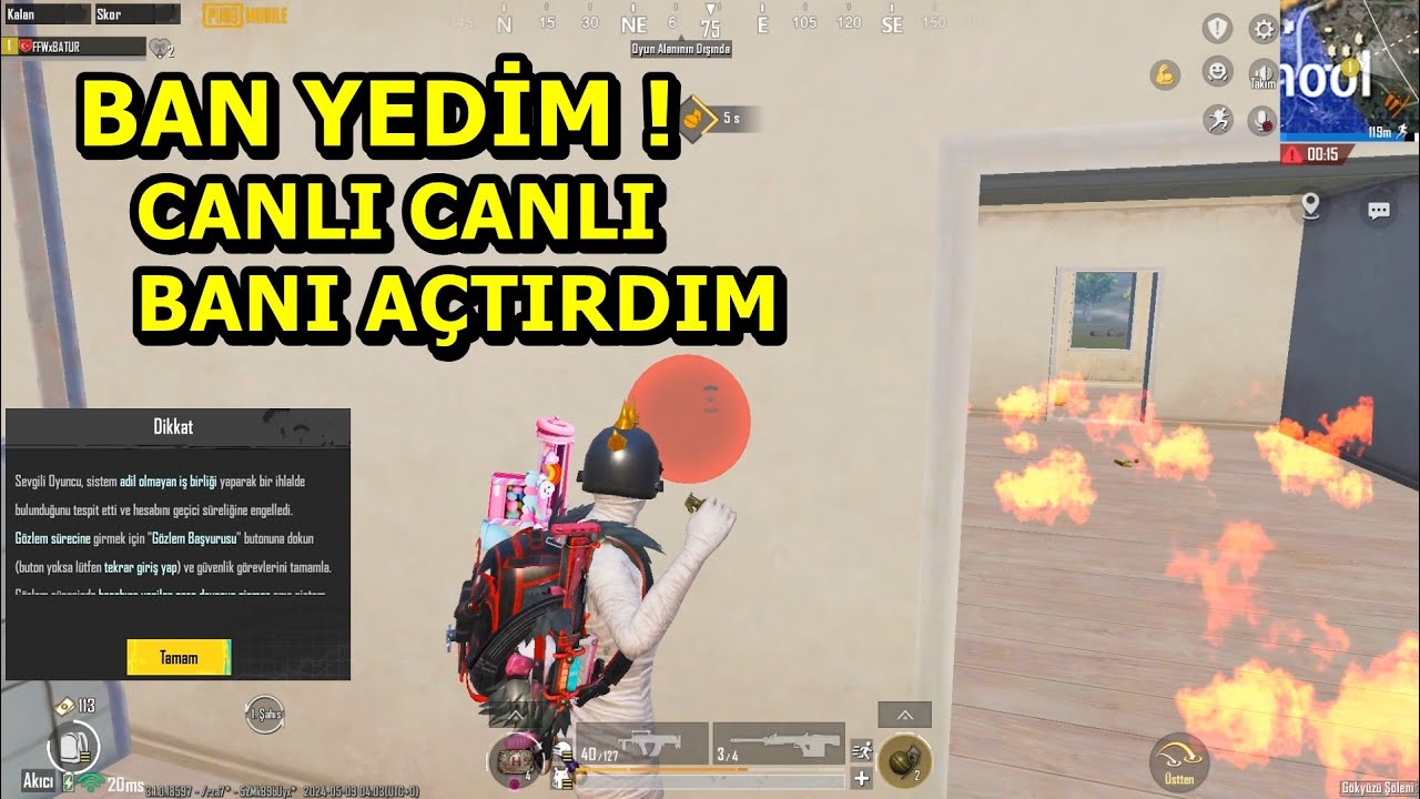 BAN YEDİM ! CANLI CANLI BANI AÇTIRDIM ! LİVİK & ERANGEL SOLO SQUAD PUBG MOBİLE