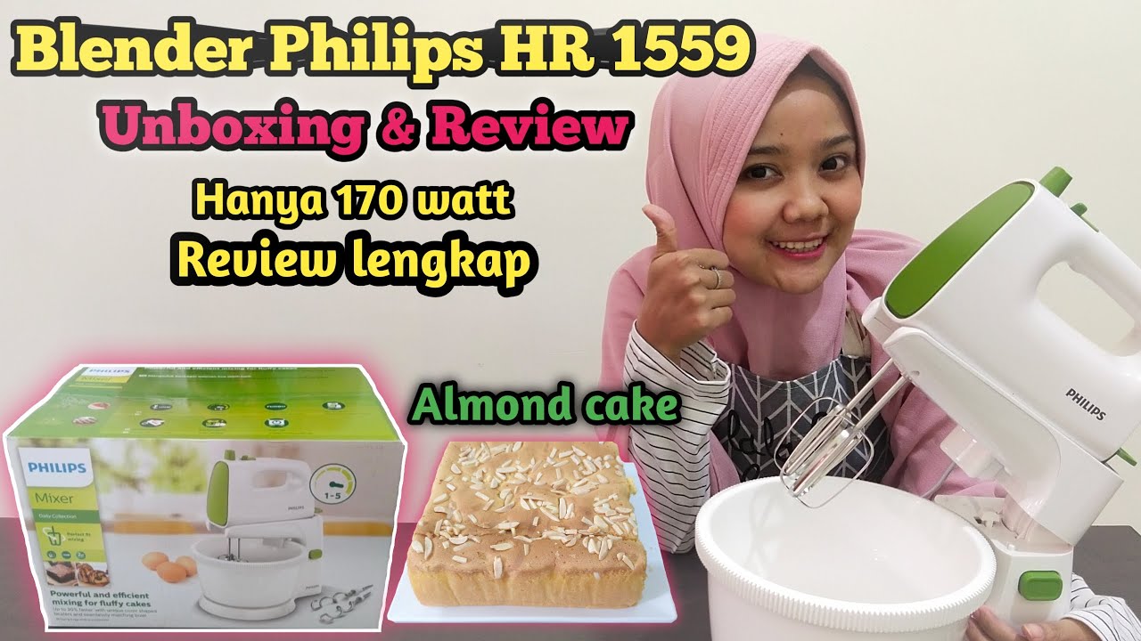 Unboxing dan Full Review Mixer Philips HR 1559 Warna Hijau