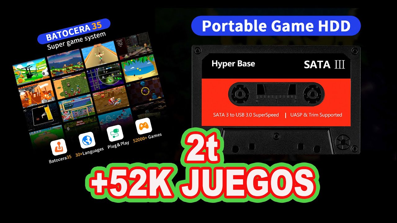SI TE GUSTA EL RETRO NECESITAS ESTE DISCO DURO!!! Hyper Base BC2👾RETROPLAYER👾