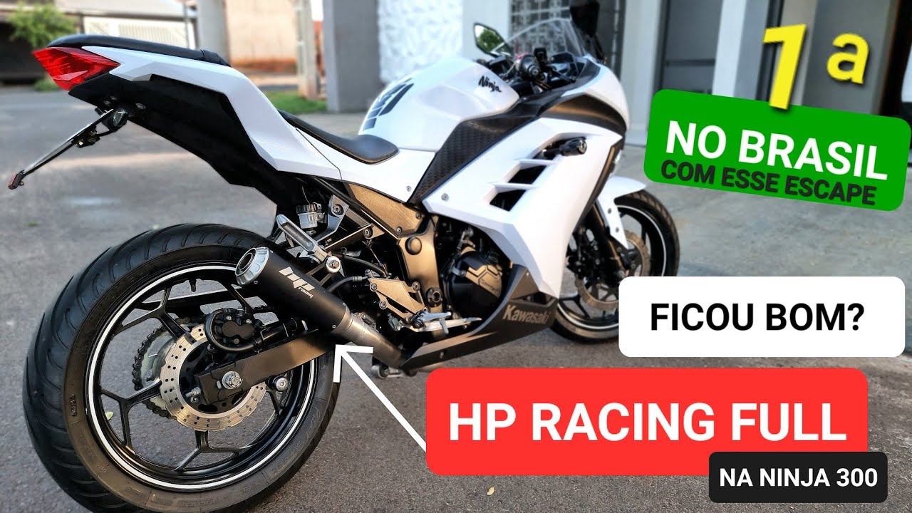 Escapamento Full na Ninja 300 da HP racing ficou bom?