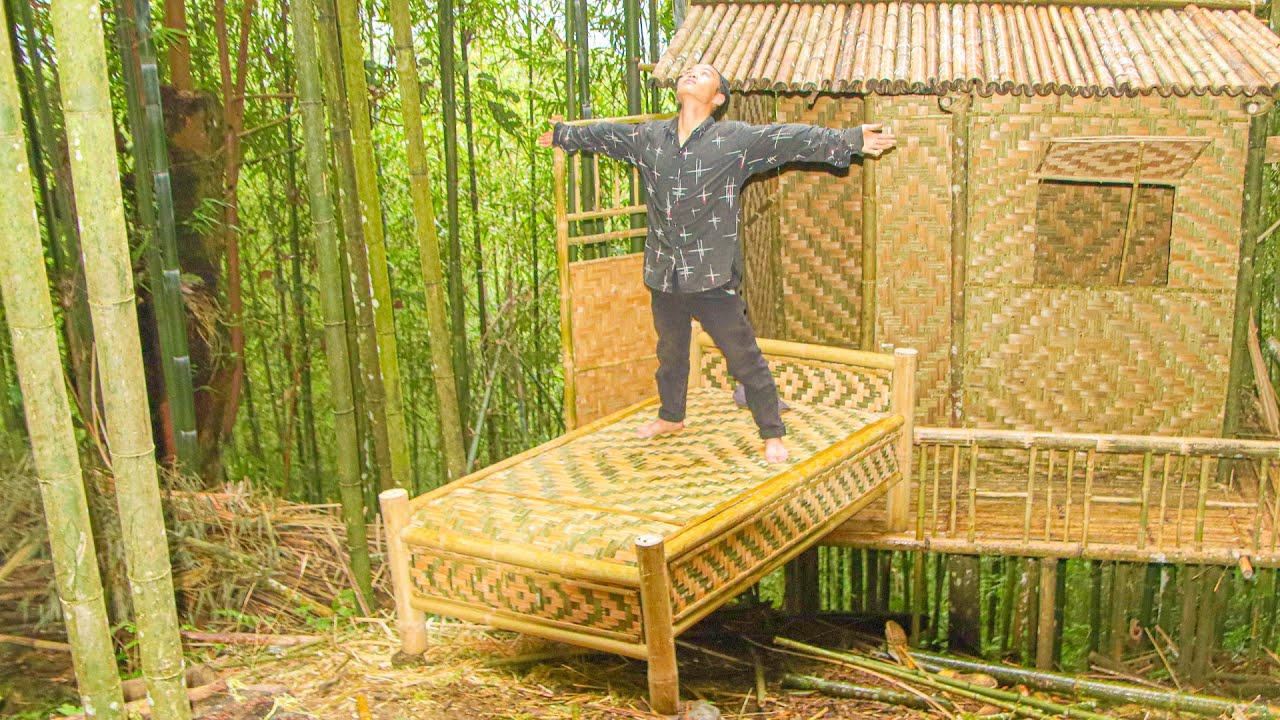 How to Make a Bamboo Bed | Furniture For Bamboo House | Hung Bushcraft
