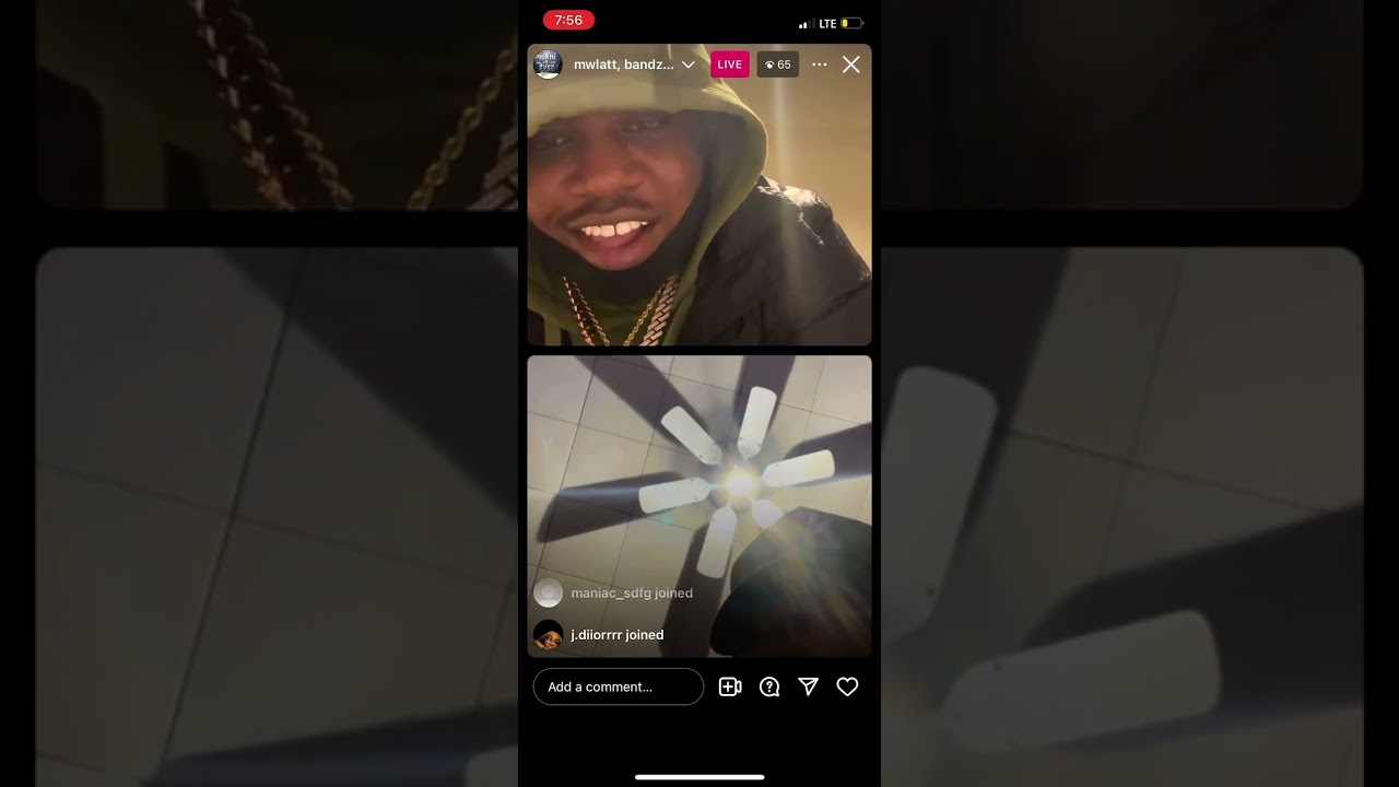 Mwlatt on ig live with youngins flexing racks 