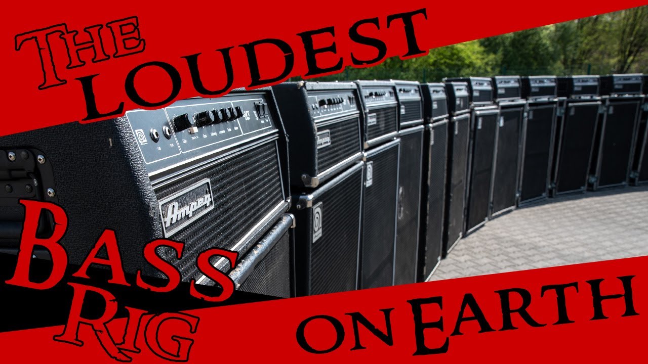 Loudest Bass Rig on Earth - 24 Ampeg heads + 24 Ampeg 8x10 Cabinets