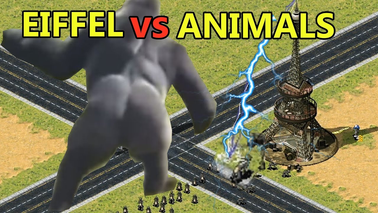 Eiffel vs Animals - [Red Alert 2]