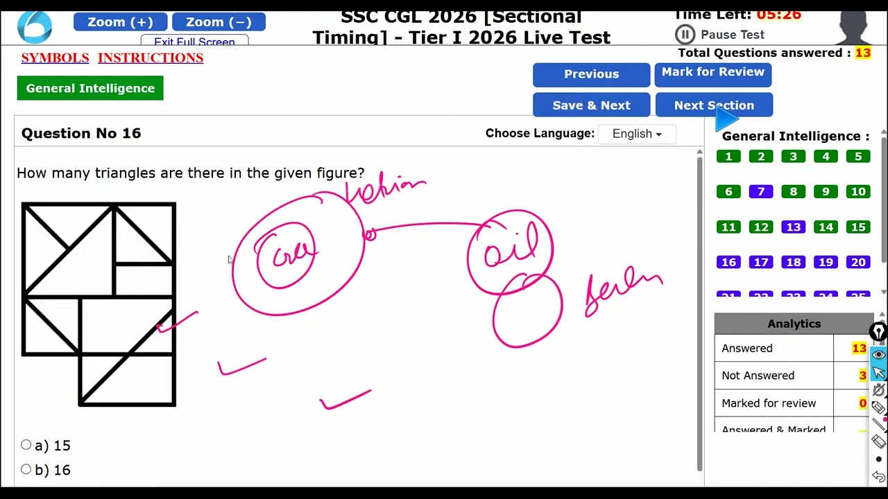 OLIVEBOARD SSC CGL 2026 SECTIONAL TIMING LIVE MOCK JUNE 12-14 #oliveboard #cgl2026
