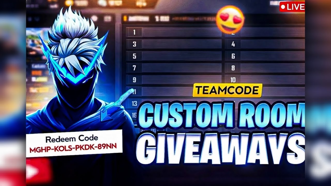 BIGGEST GIVEAWAY! 🔥 BR Custom Room + Team Code LIVE! 🎁 Sabko Milega