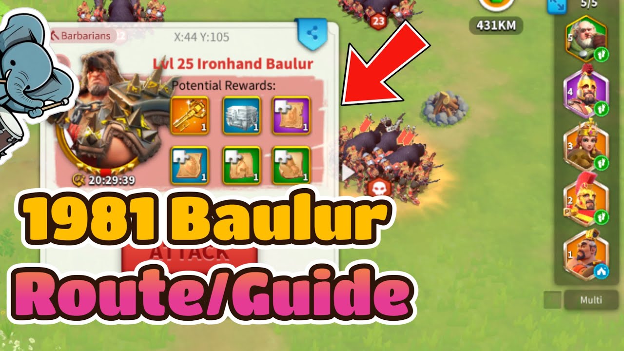 Live Baulur Route/Guide | Adventures of Jobless Kane [Rise of Kingdoms]