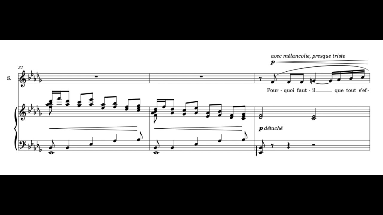 Sous Bois  (L. Boulanger) Score Animation