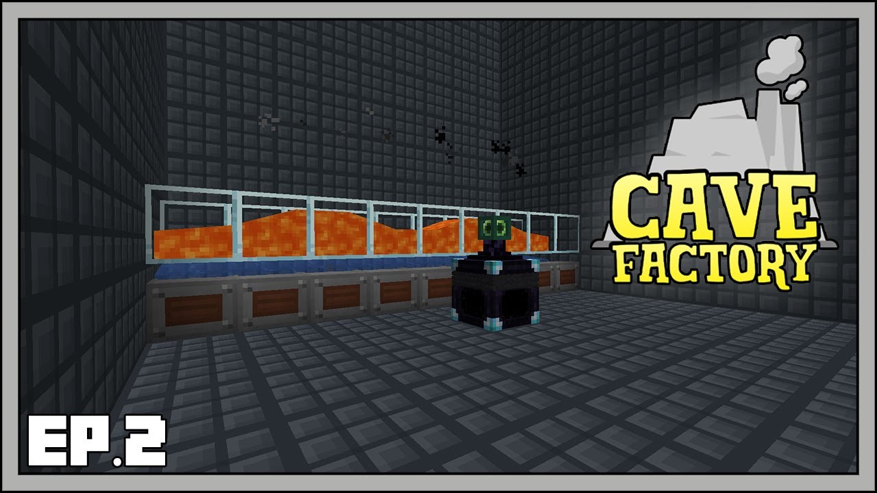 Minecraft Cave Factory - EP2 - Upgrades & Auto Resource Generation