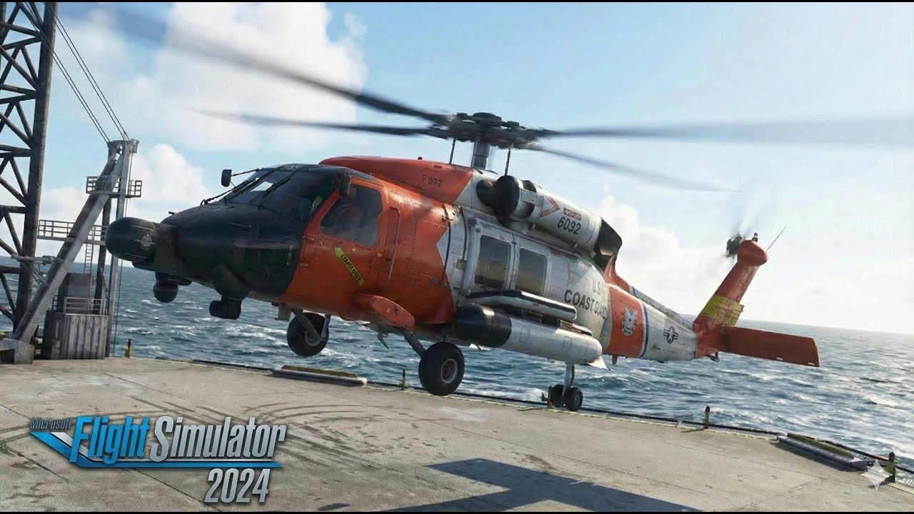 Медицинская эвакуация с нефтяной платформы вертолетом MH-60 Jayhawk | Операции Береговой охраны С...