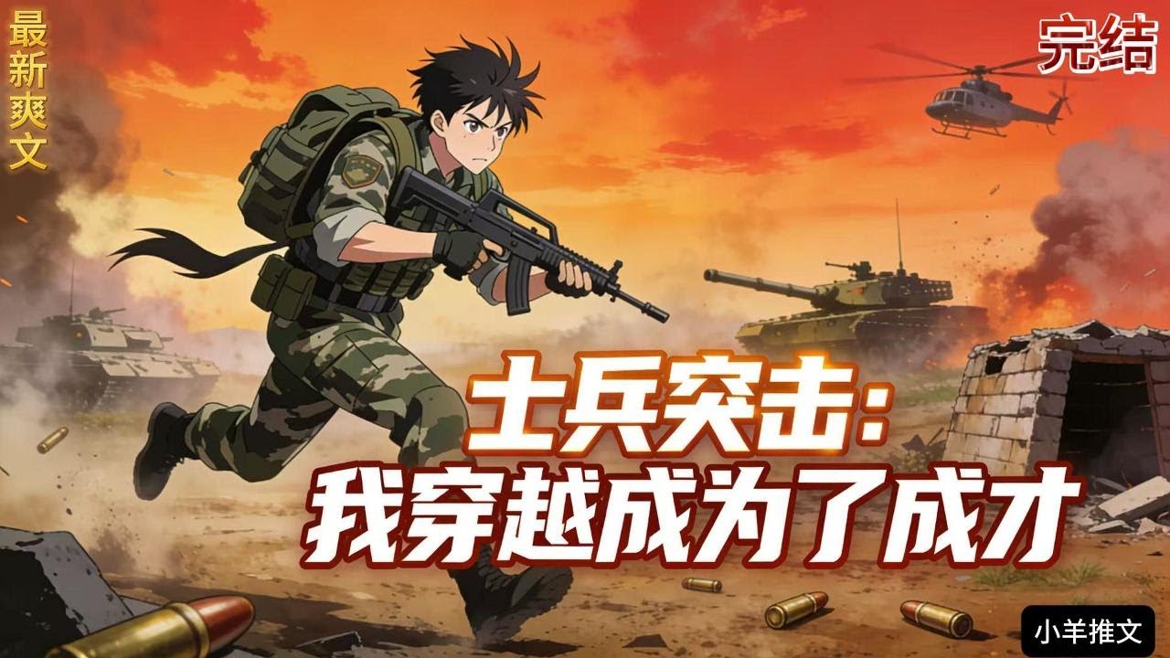 完结《士兵突击：我穿越成为了成才》前世特种兵重生成《士兵突击》的农家少年成才。手握原著剧本与现代化军事思维，他踏上了改写钢七连命运的征途……#小说  #推文  #重生 #爽文 #有聲