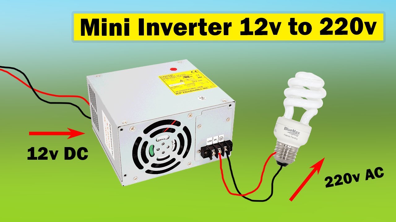Computer power supply 12v to 220v Inverter, Make mini Inverter at Home easy