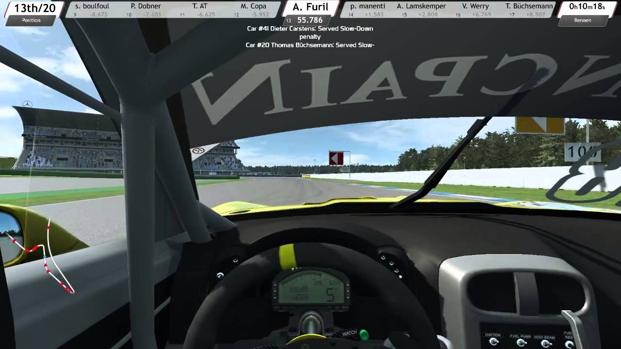 R3E - Multiplayer Rennen - Hockenheimring mit der ADAC GT Masters #11
