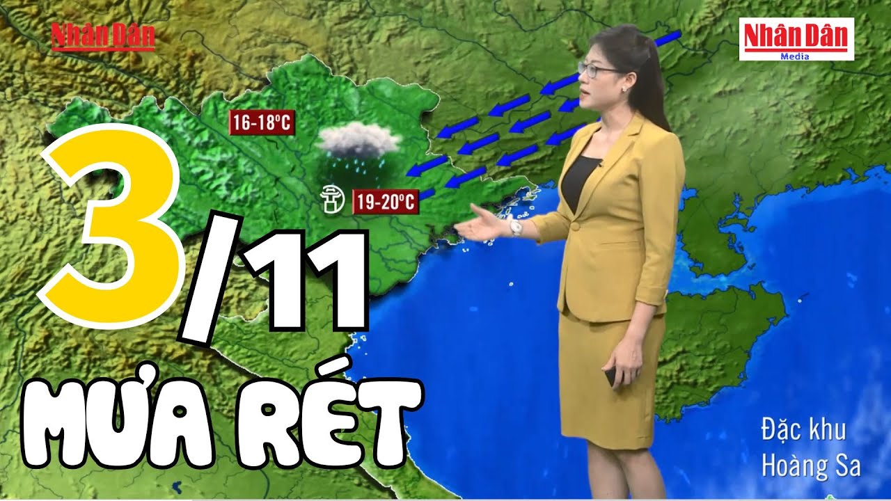 Dự báo thời tiết tối nay và ngày mai 3/11 | Dự báo thời tiết đêm nay mới nhất | Báo Nhân Dân