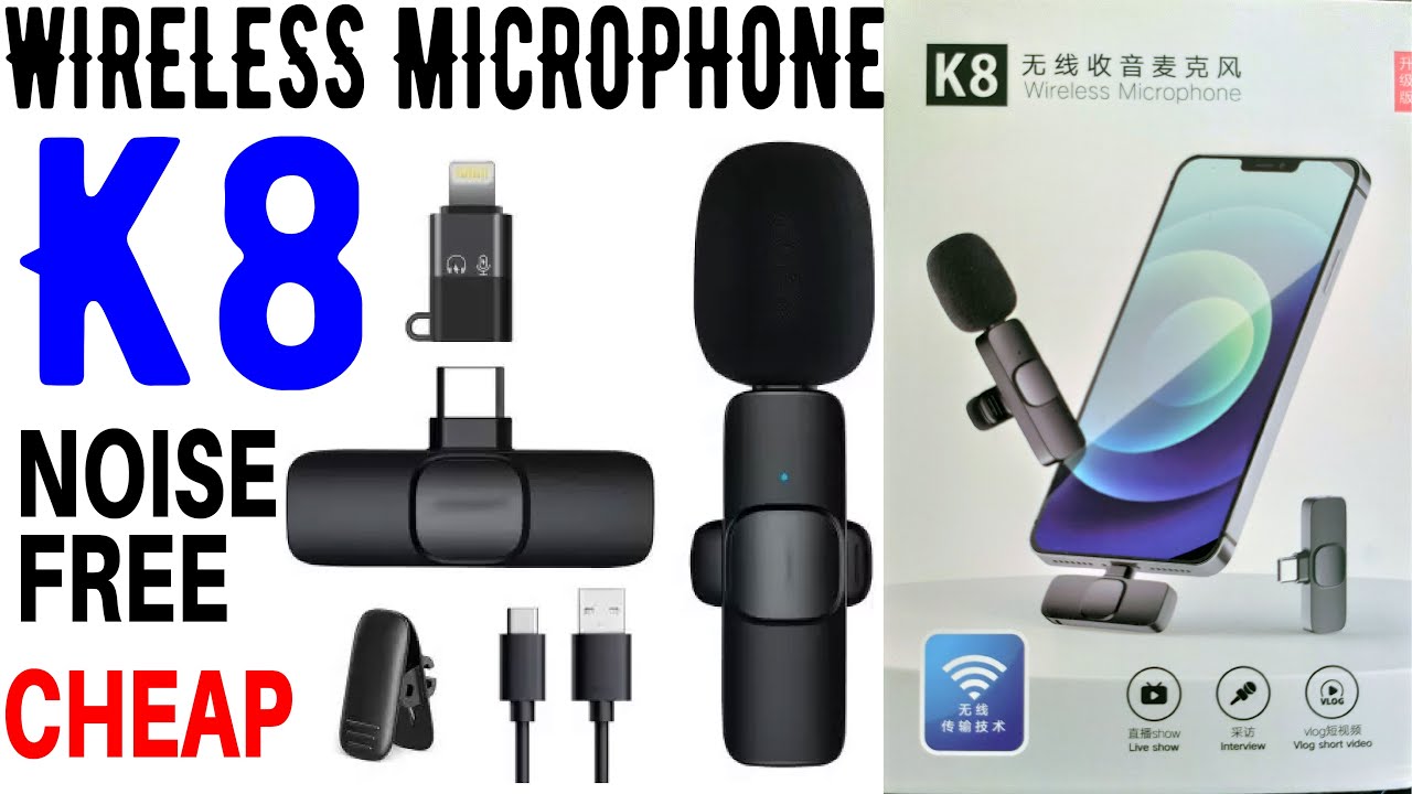 K8 Wireless Microphone | Best Wireless Microphone | k8 wireless microphone unboxing and review
