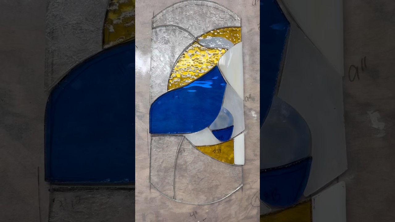 Glass is Cut 🕯️here to make a Luna moth with the leaded stained glass method #art