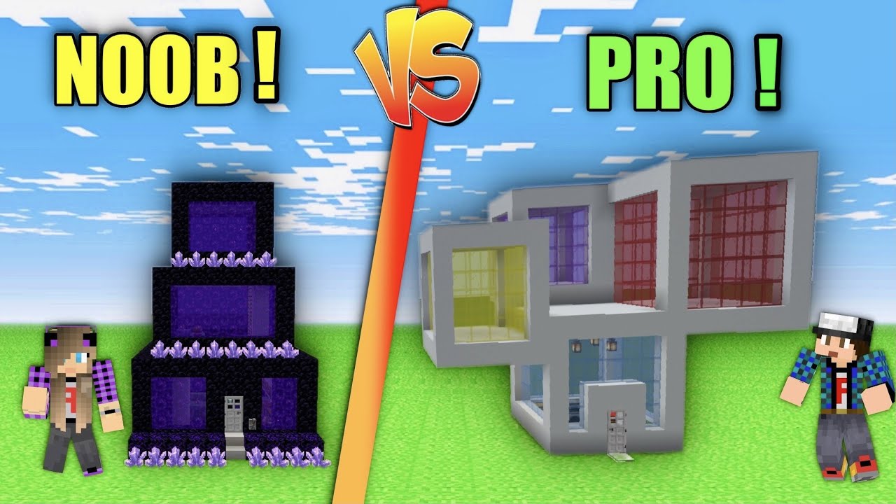 NOOB VS PRO Ποιος θα φτιάξει το πιο εντυπωσιακό σπίτι Minecraft
