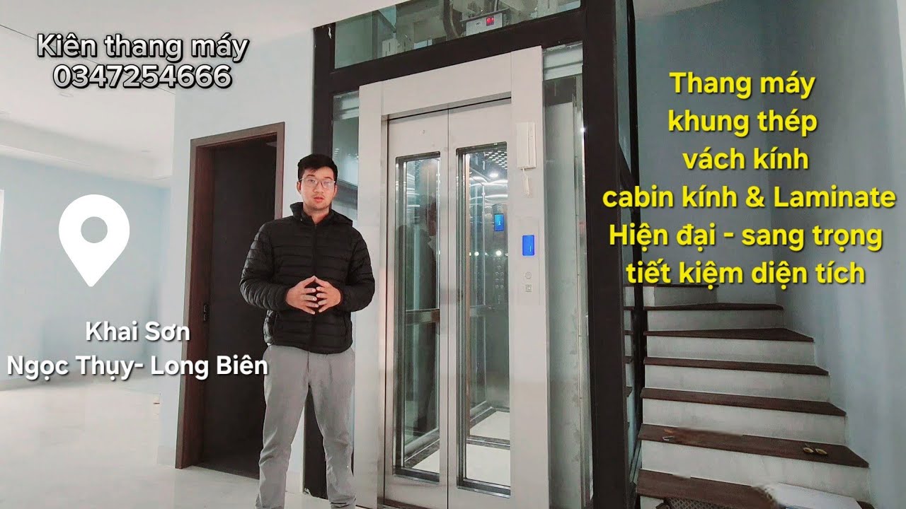 Review Thang Máy Khung Thép Vách Kính Cực Chất Tại Khai Sơn - Long Biên | Sang Trọng Đỉnh Cao!