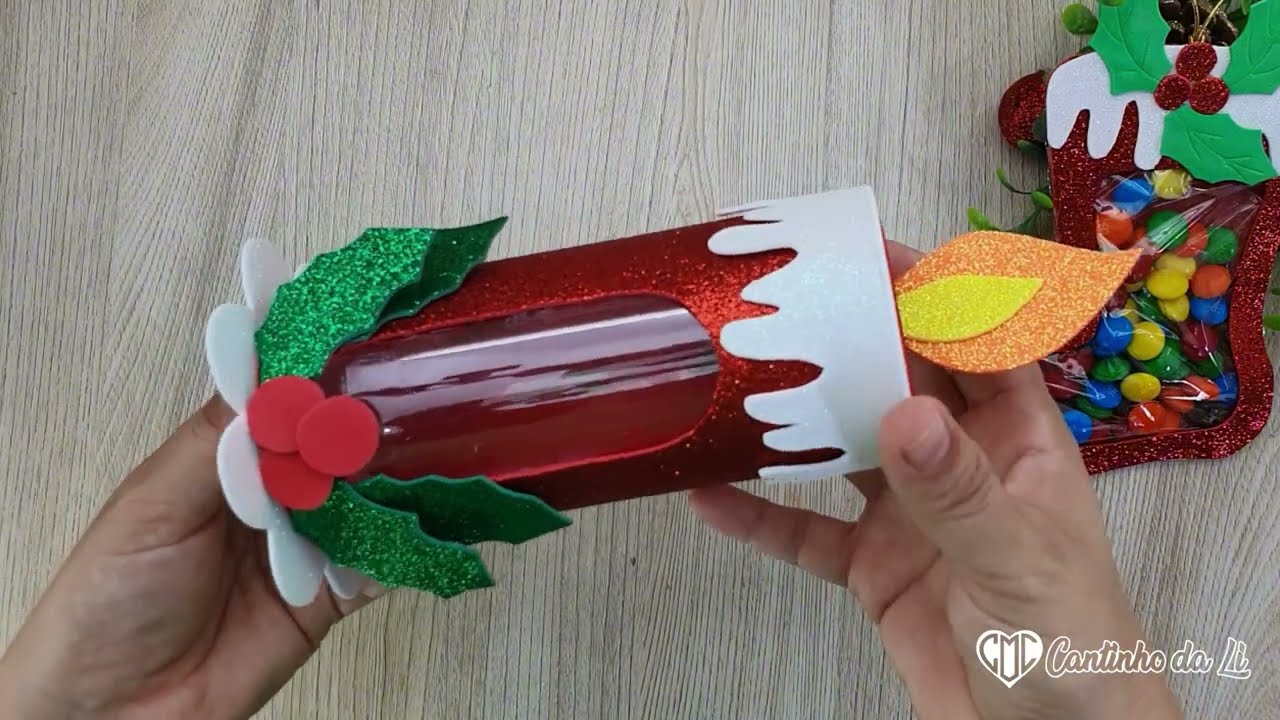 Lembrancinha de Natal Fácil e Barata | Vela com Garrafinha de Sprite