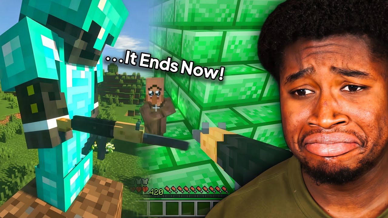 Fighting the Richest Villager in Minecraft (Grox)
