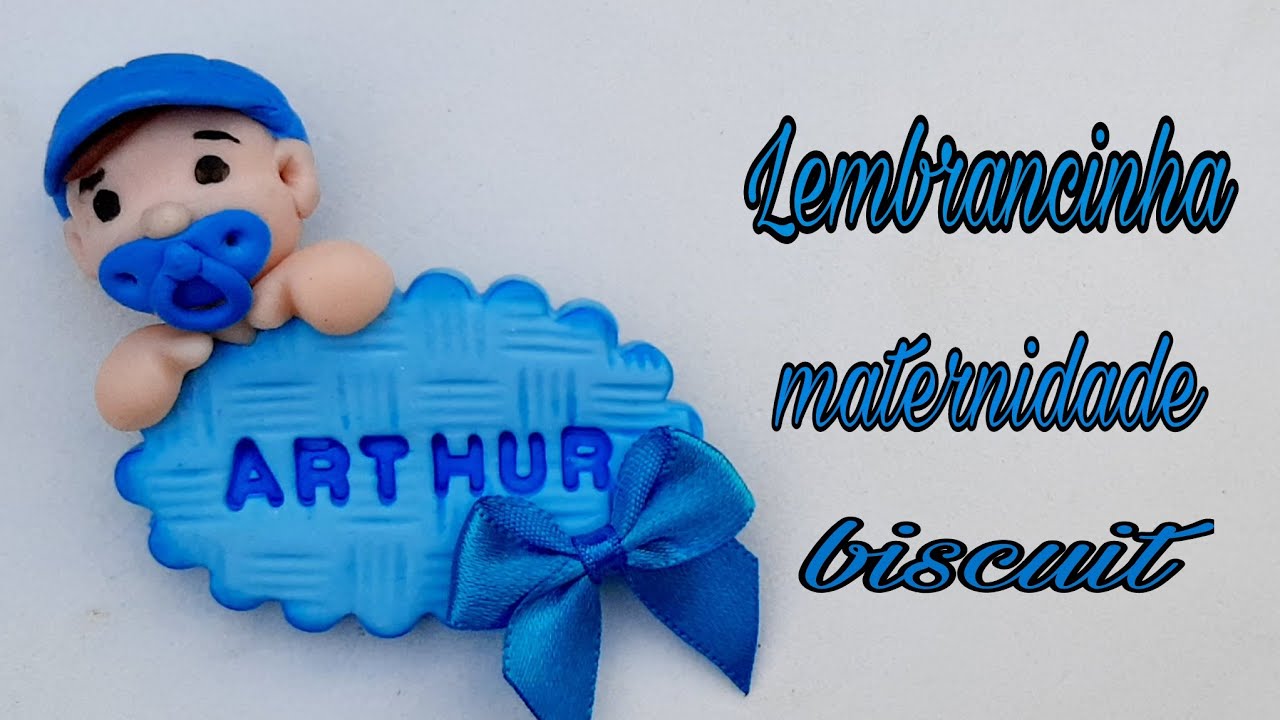 Lembrancinha maternidade biscuit