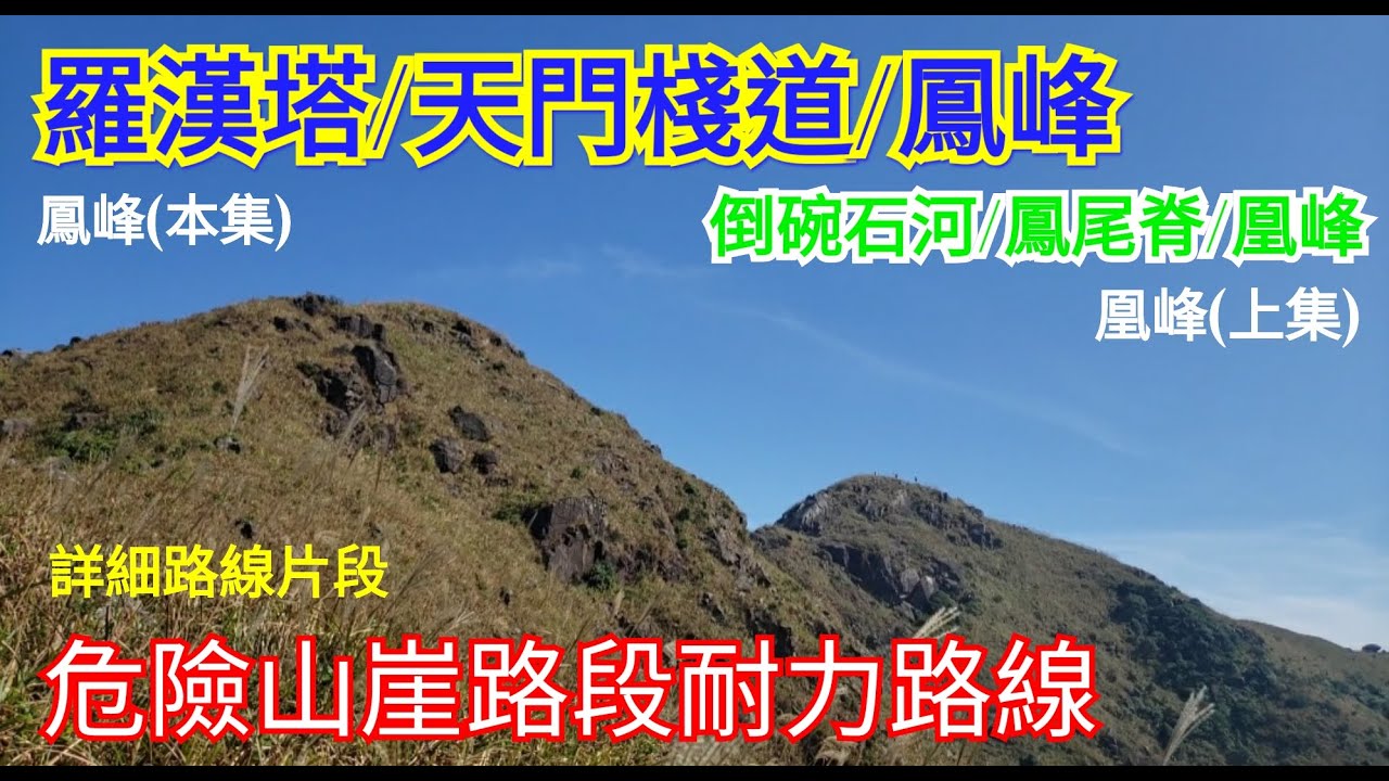 羅漢脊/羅漢塔/羅漢峽/天門棧道/鳳凰門/逆走鳳凰山/路線全影詳細路線分析/ 耐力高難度路線[野豬行山大嶼山ep04]