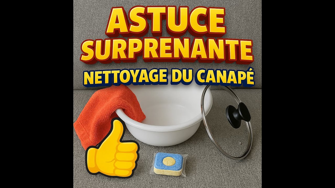 Laver un canapé en tissu avec un couvercle de casserole