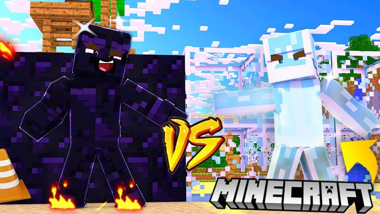 OBSYDIAN VS SZKŁO - MINECRAFT CHALLENGE | BAZA BLOCK vs BAZA MATRUNER