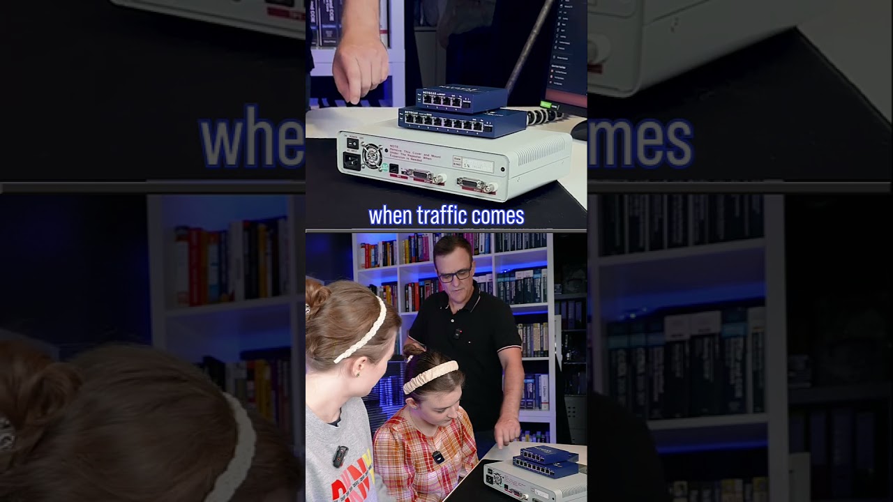 Can you hack a hub? #shorts #hub #switch #network #wireshark #ccna
