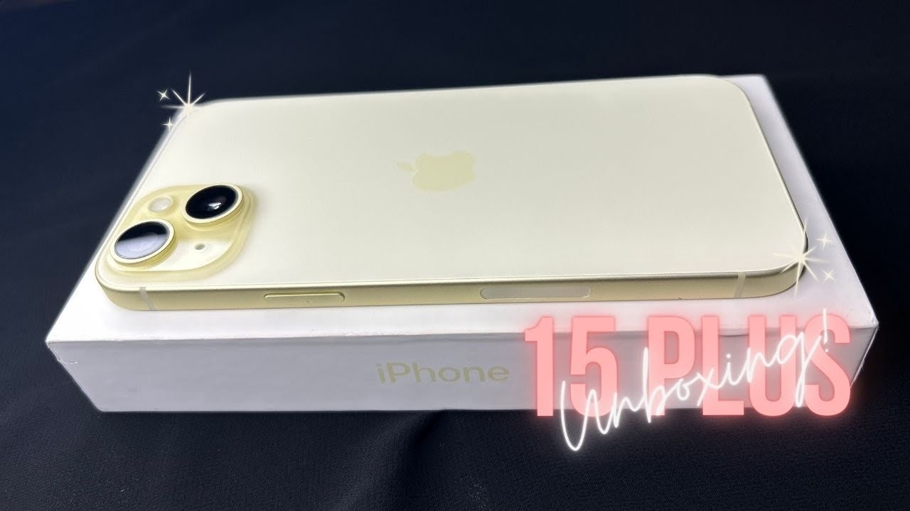 iPhone 15 plus yellow 256GB 🌻📱| Unboxing | Setup | ASMR