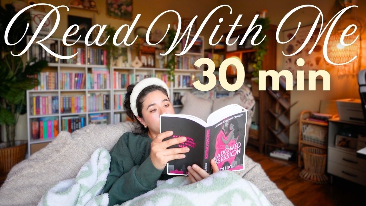 read with me for 30 minutes ☀️⏰ fireplace crackling sounds, no music