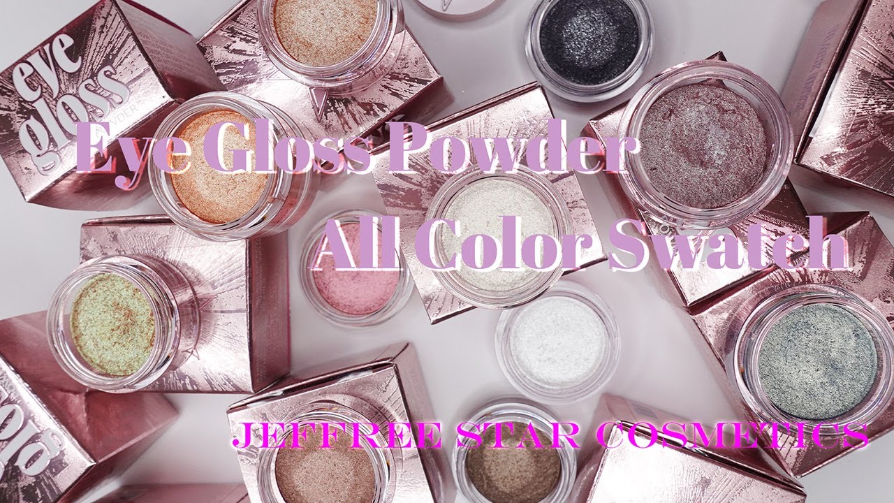 【海外コスメ】全色スウォッチ　Eye Gloss Powder 【Jeffree Star Cosmetics】