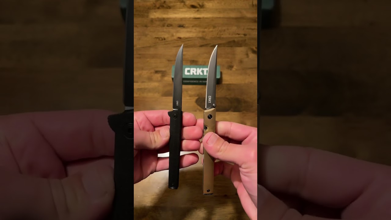 CRKT CEO KNIFE REVEIW FLIPPER VS THUMB STUD!🔥 #edc #crkt  #knives #review #youtubeshorts #bladehq