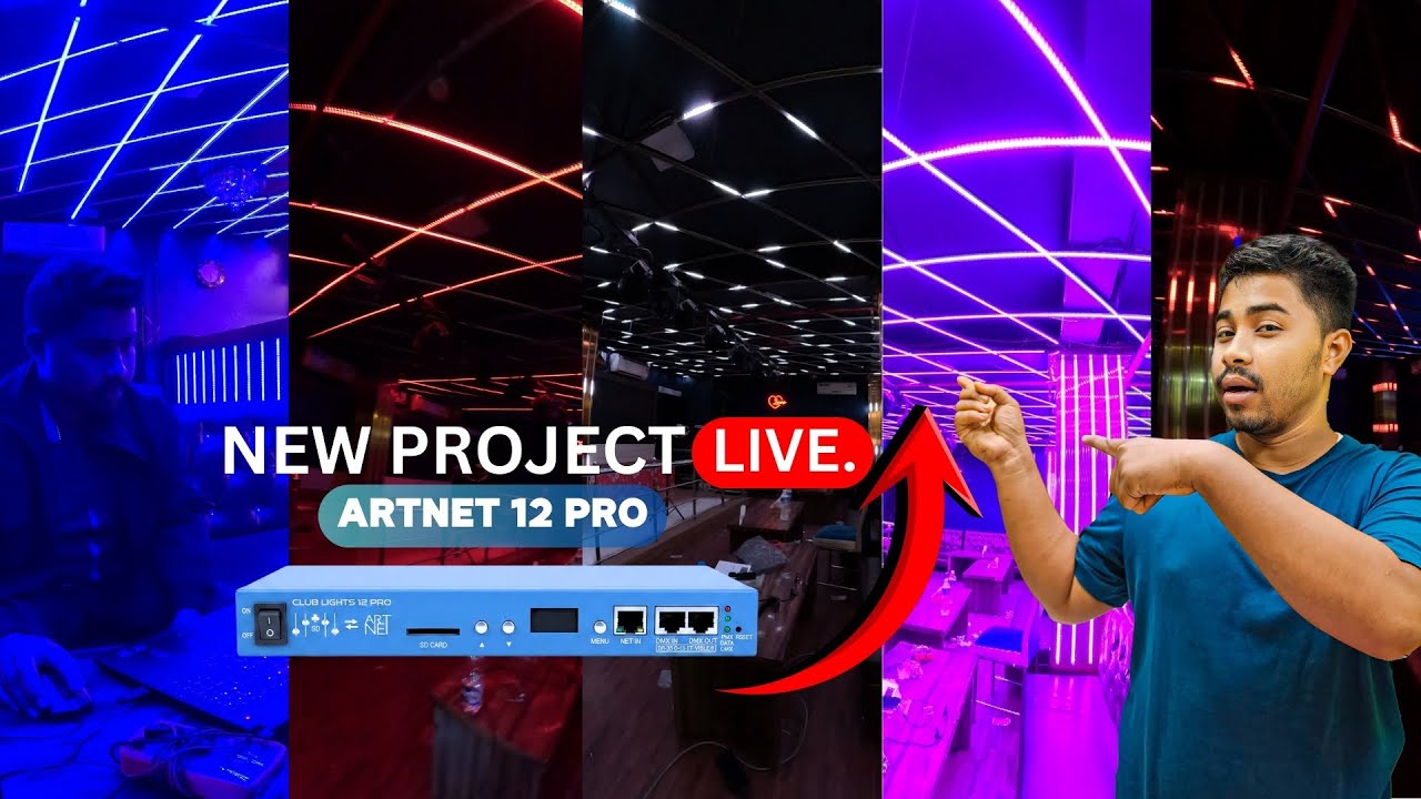 Art-Net 12 Pro Controller Se Club Lighting | Professional Club Lighting Setup 🔥 #bikashelectronics