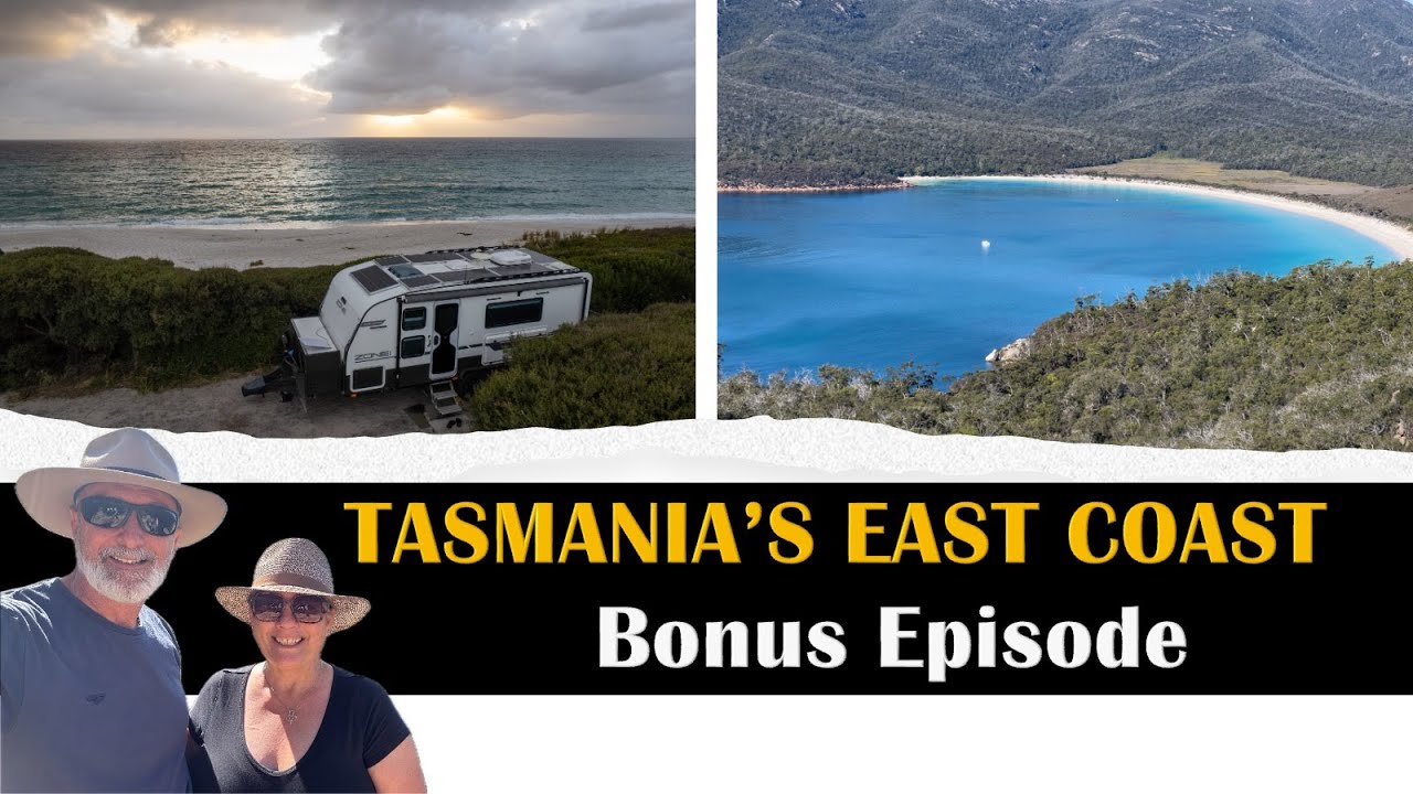 Camping at Bay of Fires. Swimcart Beach to Wineglass Bay, white sands, turquoise waters best lookout