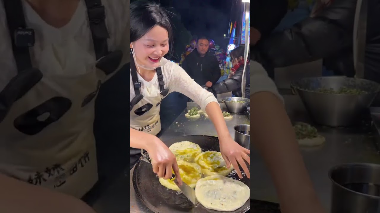 Set up a stall and sell 1,000 scallion pancakes every day!