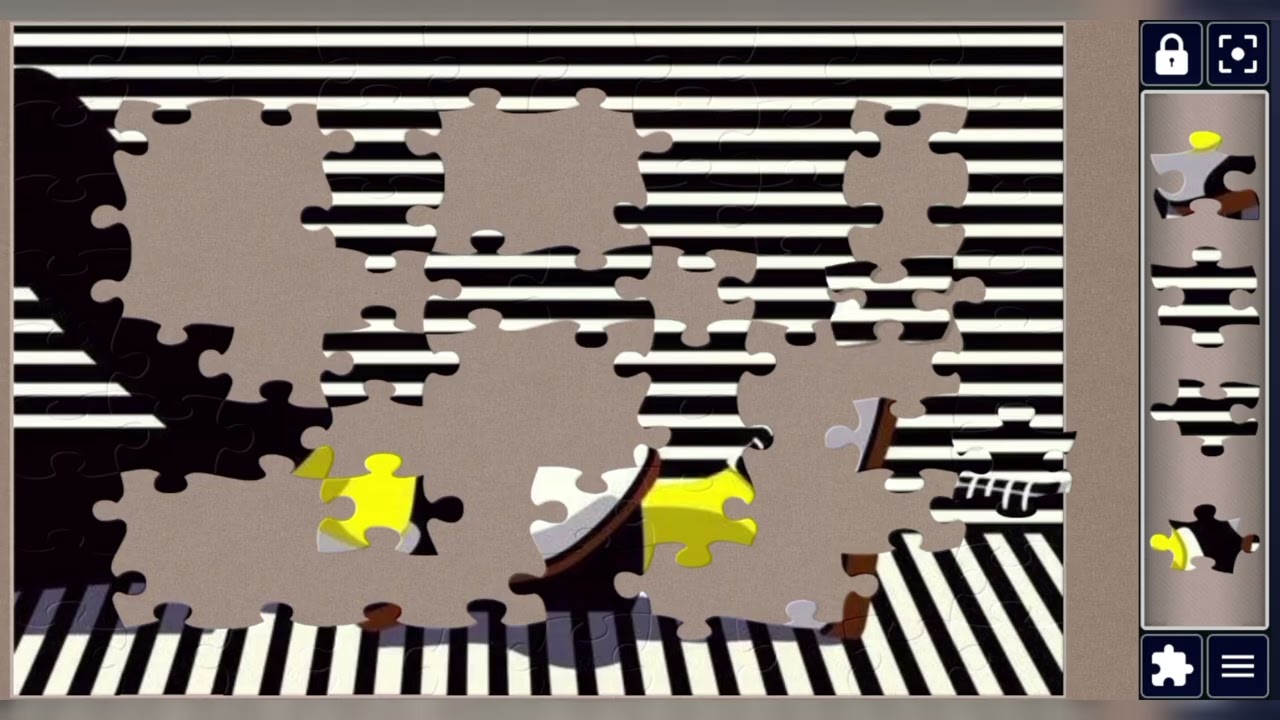 Step into the Stripes 🖤💛🧩 amazing jigsaw puzzle 🧩//@jigsawpuzzle45 