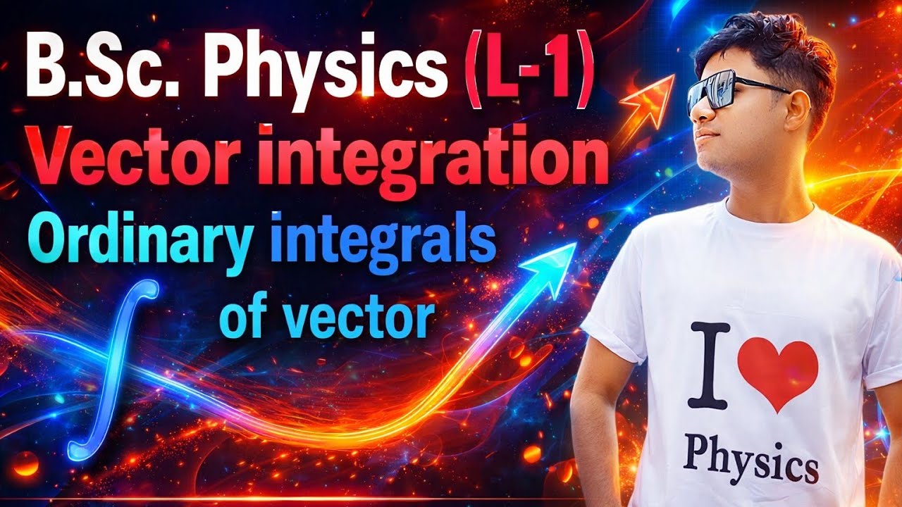 (L-1) Ordinary integrals of vector // Vector integration // B.Sc. Physics //Semester 1