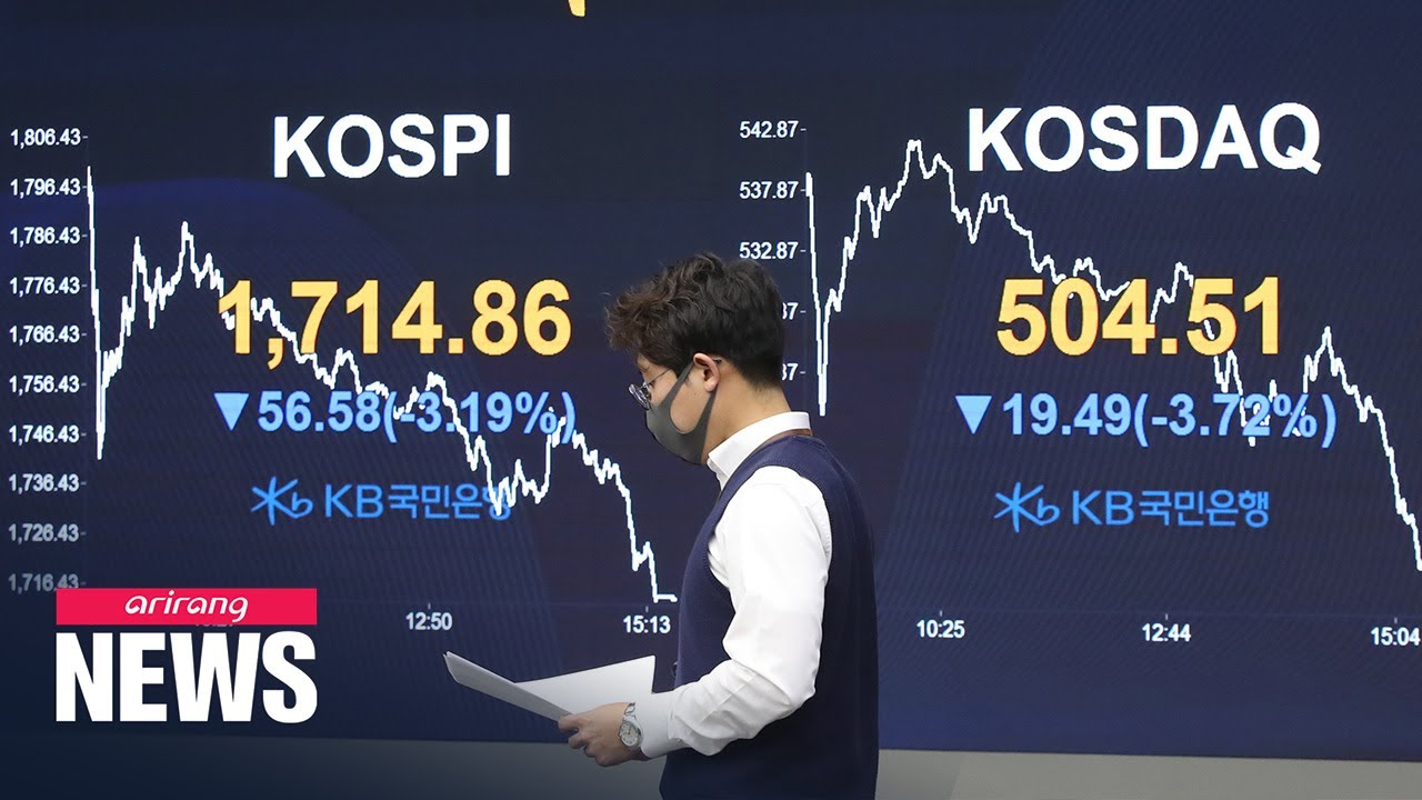 KOSPI, KOSDAQ fall on Monday amid COVID-19 pandemic
