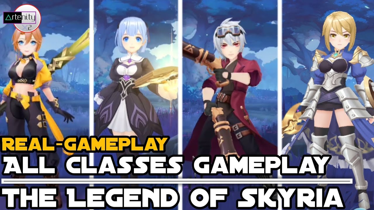 The Legend of Skyria: All Classes Gameplay [MMORPG Mobile on Android/iOS]