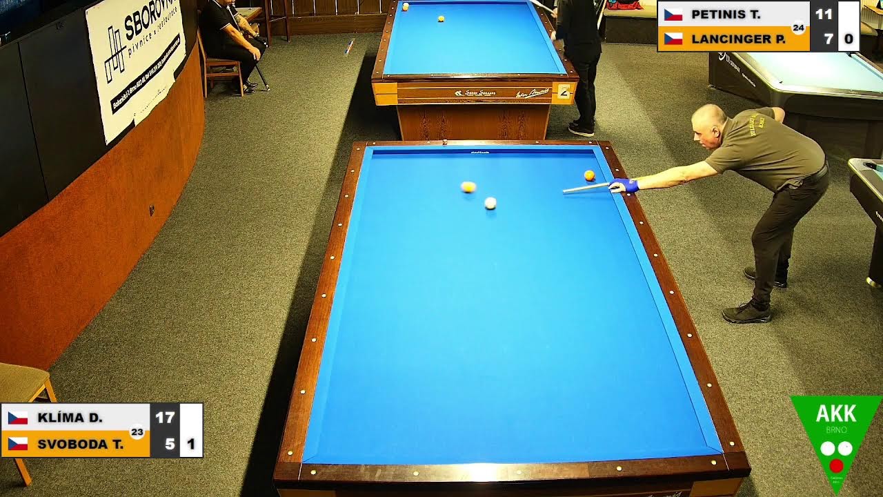 Czech Regional tournament | 3-cushion | District | MT | David Klíma v Tomaš Svoboda