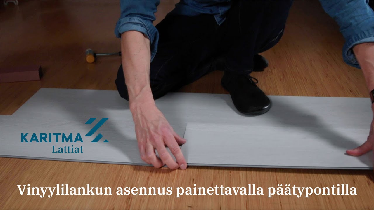 Vinyylilankun asennus painettavalla p&auml;&auml;typontilla