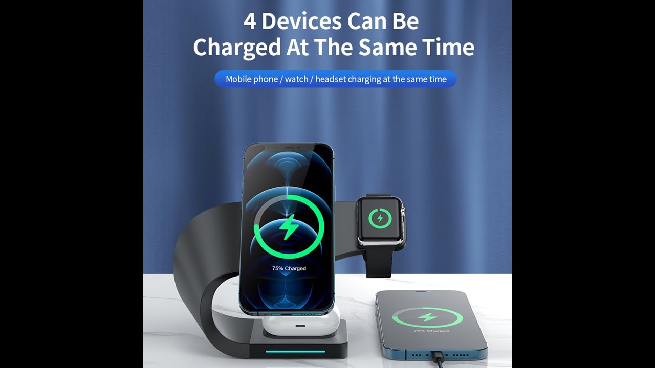 4 in 1 15w Qi Fast Charging Wireless Charger Stand Era