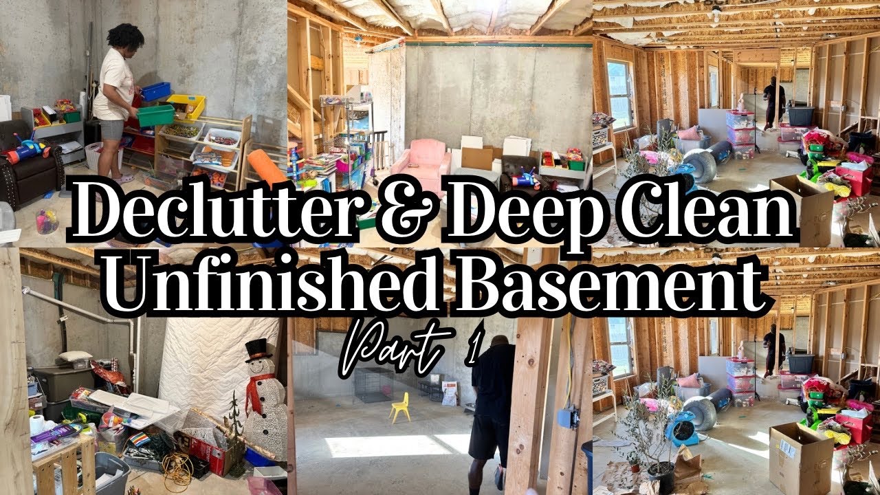 Unfinished Basement Declutter & Clean | Declutter and Organize With Me - Part 1