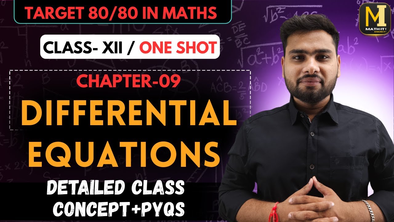 DIFFERENTIAL EQUATIONS | ALL IMPORTANT QUESTIONS |#class12maths #boardexam2026 #cbsemathsclass12