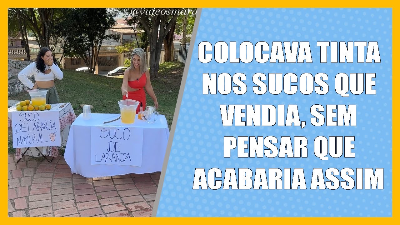 Colocava tinta nos sucos que vendia, sem pensar que acabaria assim.