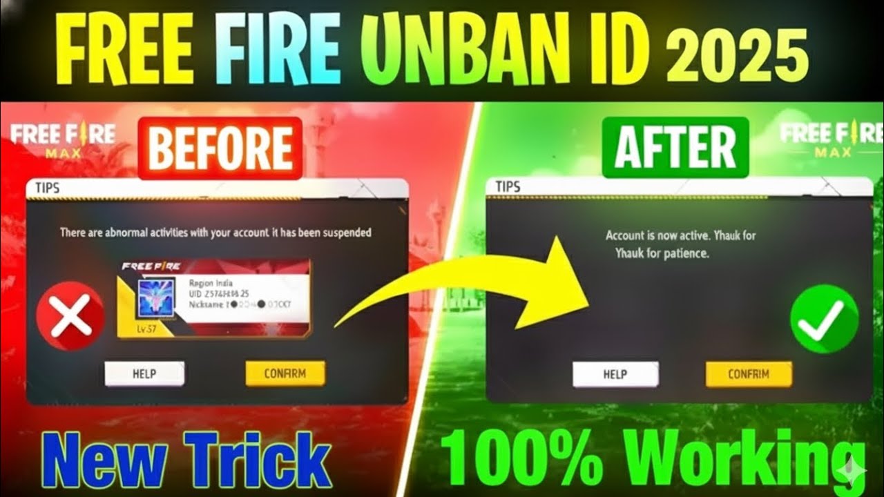 How to Unban Free Fire ID in 2025 | 100% Working Official Method | Free Fire Id Unban kaise kare |