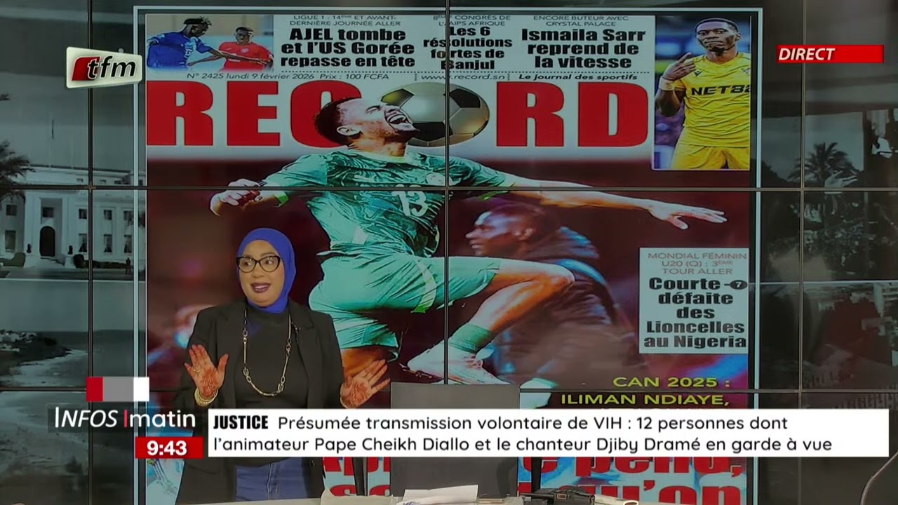 Une de l’Observateur & Record - Infos Matin  - 09 février 2026