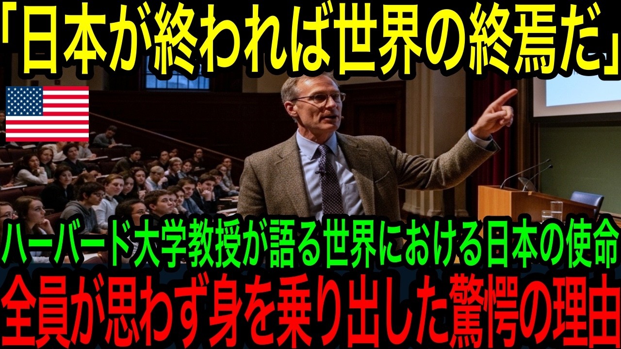 「日本が消えた瞬間、文明は崩壊する…」ハーバード大学の世界的教授が講義で断言→エリート学生全員が言葉を失った衝撃の真実とは…【海外の反応】
