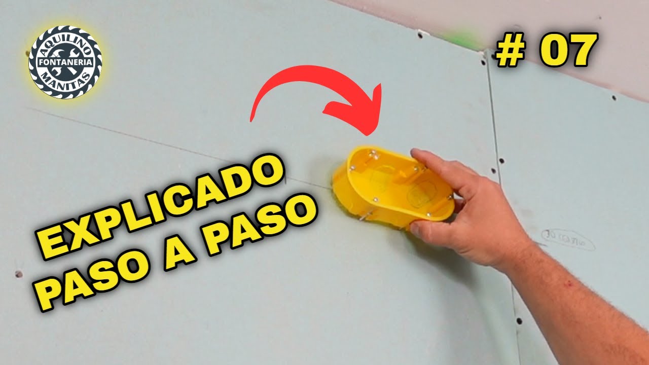 Como Colocar CAJAS de MECANISMO ELECTRICO en YESO LAMINADO (Pladur).